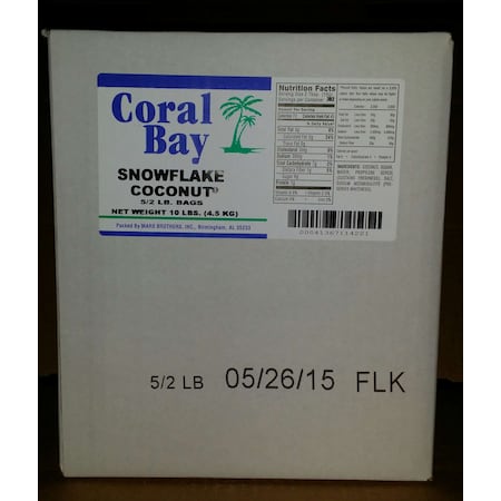 Coral Bay Coral Bay Coconut Snowflake 2lbs, PK5 CB002